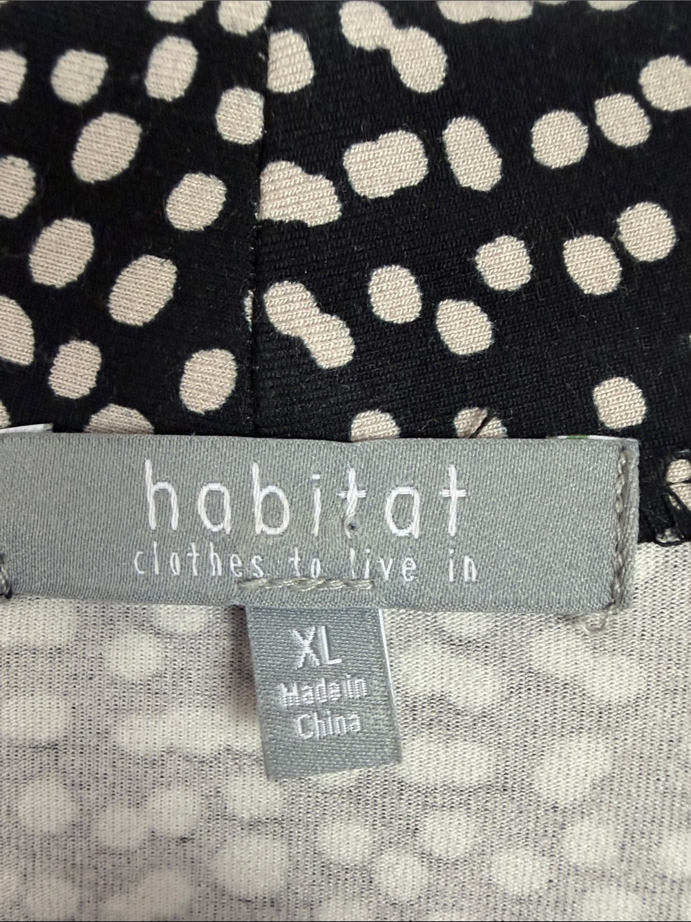 Habitat Women’s Open Front Cardigan XL Black White Dot Print Stretch Jacket - Picture 6 of 13